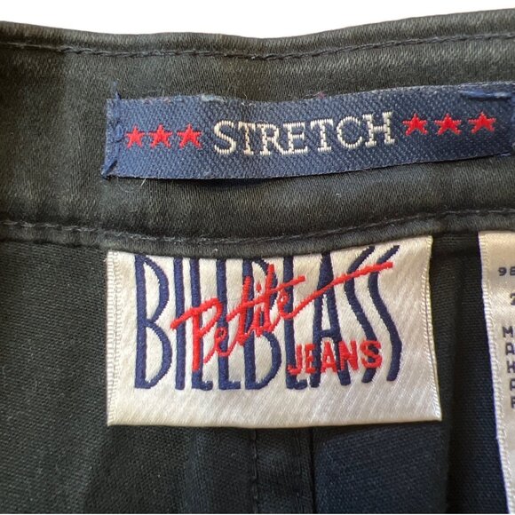 Bill Blass Jeans Womens Black Stretch Pants Petite Size 6P Cotton Blend With Lyc - Picture 5 of 8
